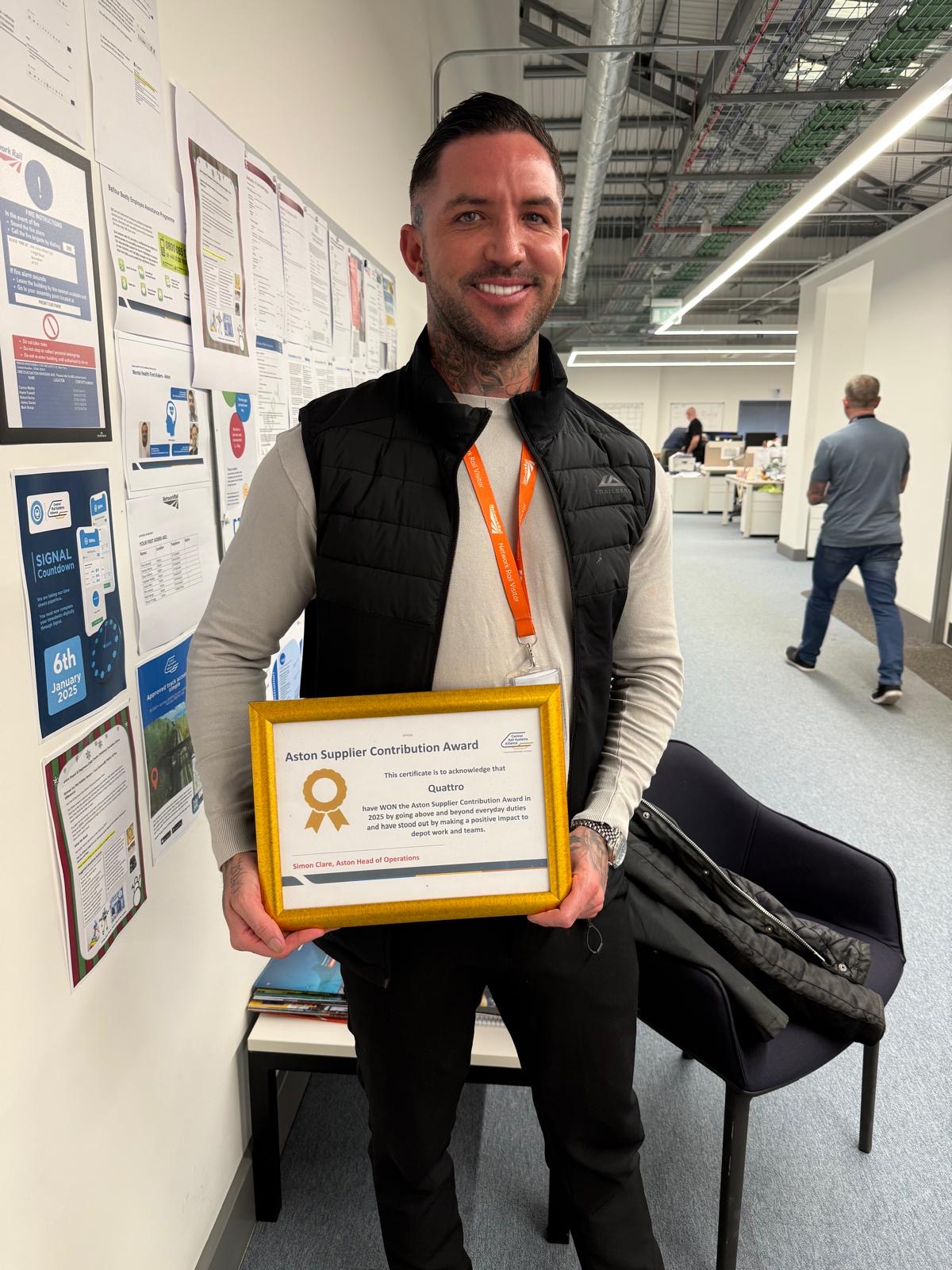 CRSA Aston Depot Supplier of the Year